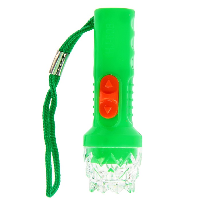 Фонарик ручной, на брелке, рассеиватель прозрачн, микс, (фасовка 48шт), 2,2*6,5см