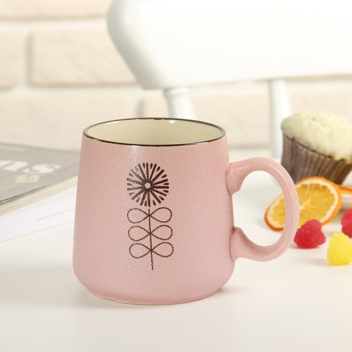 Кружка 350 мл "Цветочек", цвета МИКС