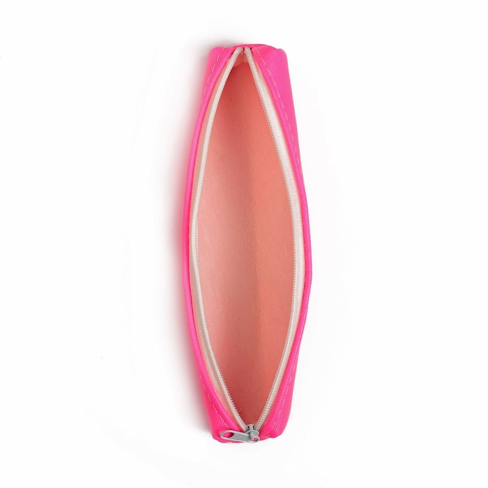 Пенал школьный на молнии МИКС Неон