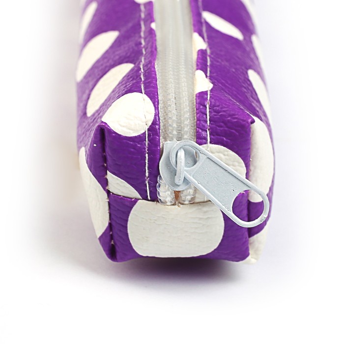 Пенал школьный на молнии МИКС Горошек