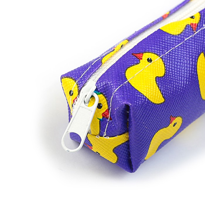 Пенал школьный на молнии МИКС Уточки
