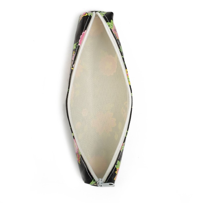 Пенал школьный на молнии МИКС Цветы