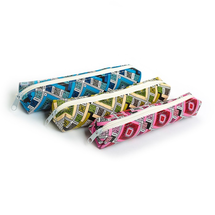 Пенал школьный на молнии МИКС Орнамент