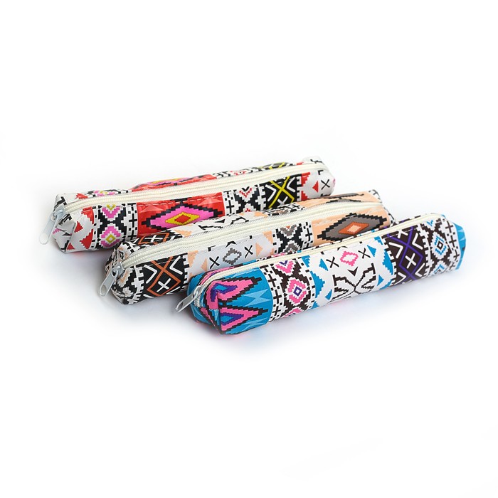 Пенал школьный на молнии МИКС Орнамент