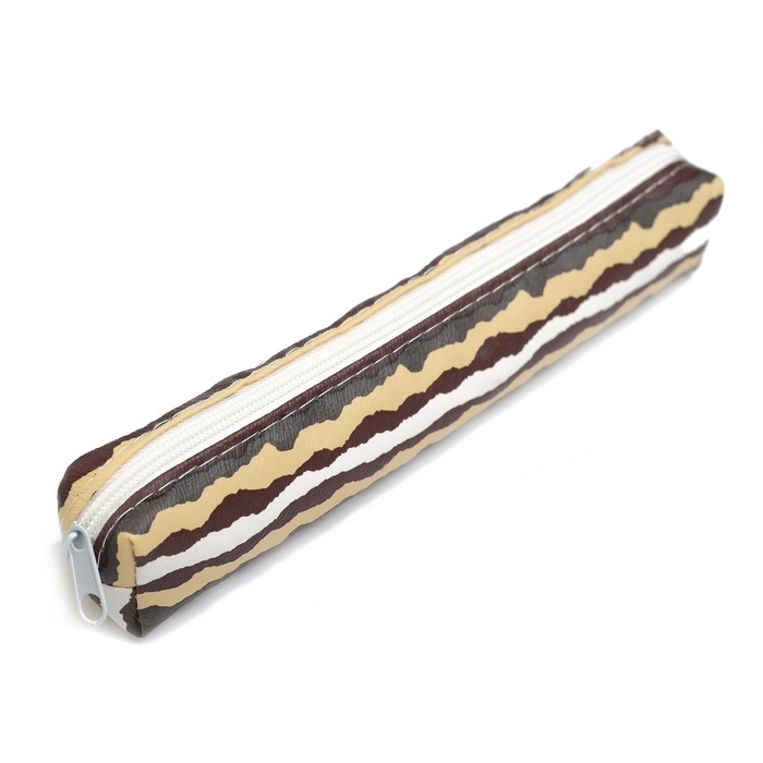 Пенал школьный на молнии МИКС Волны