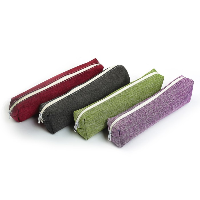 Пенал школьный на молнии МИКС Джинс