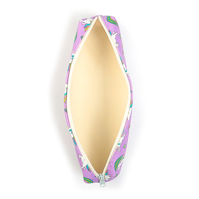 Пенал школьный на молнии МИКС Единорог