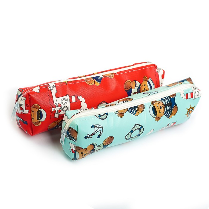 Пенал школьный на молнии МИКС Мишки