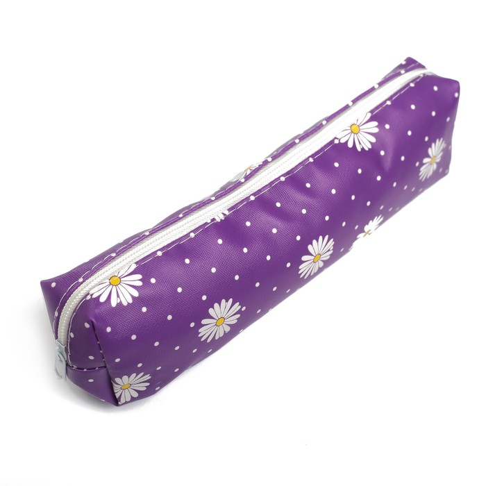 Пенал школьный на молнии МИКС Ромашки