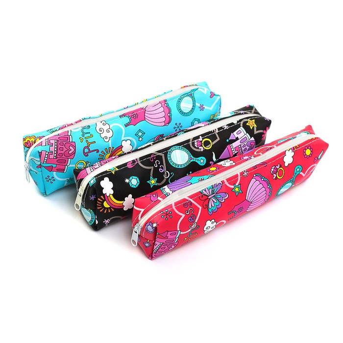 Пенал школьный на молнии МИКС Princess