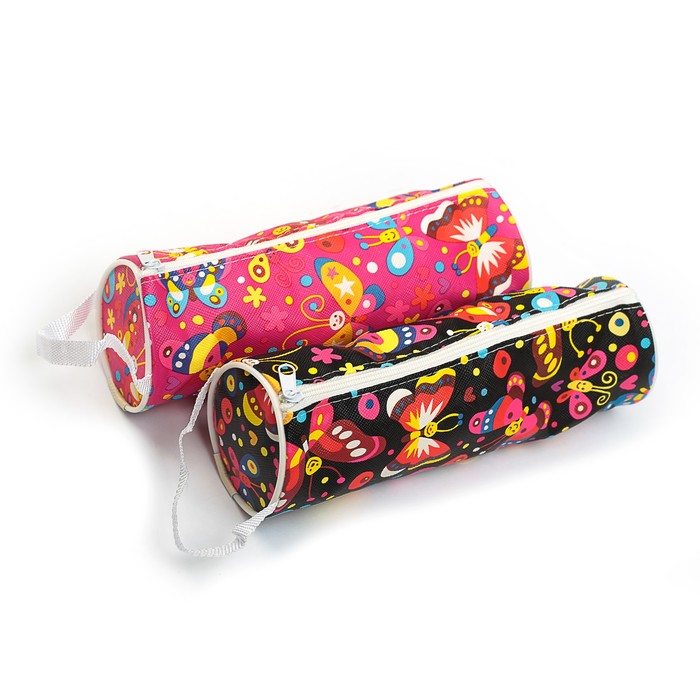 Пенал школьный на молнии МИКС Бабочки