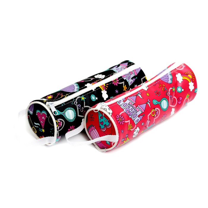 Пенал школьный на молнии МИКС Princess