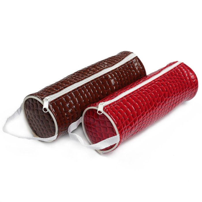 Пенал школьный на молнии МИКС Крокодил лак