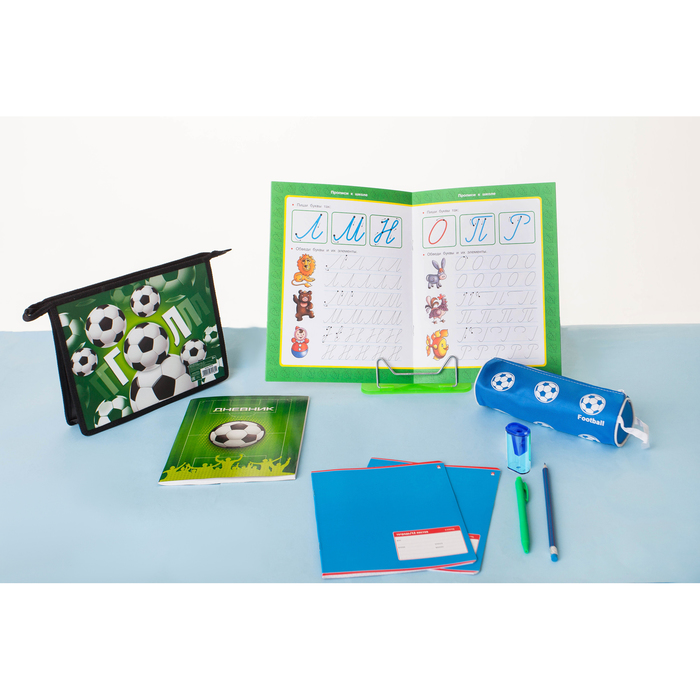 Пенал школьный на молнии МИКС Футбол