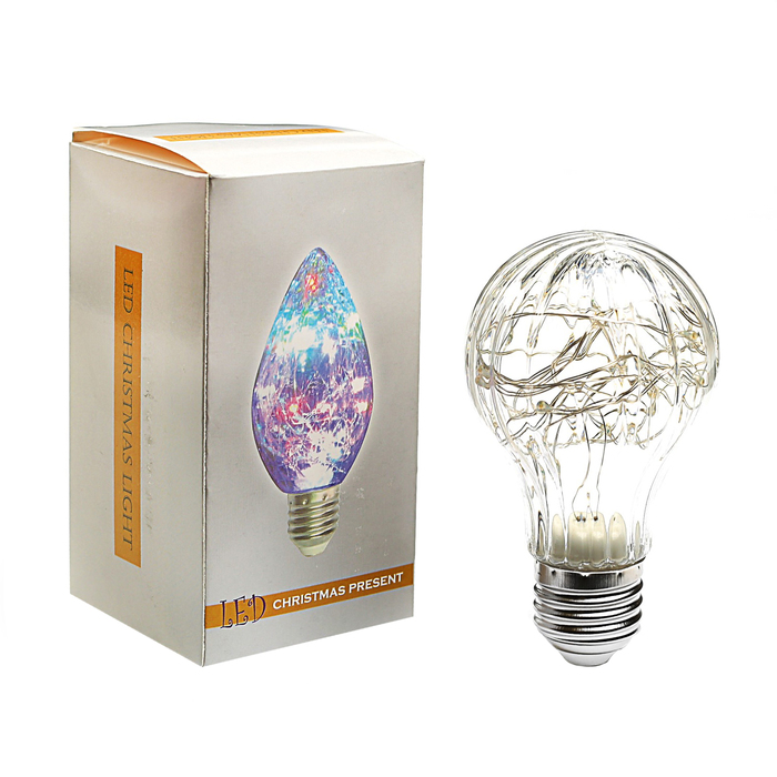 лампа светодиодная декоративная &quot;Груша&quot; A60, 105 х 60 мм, Е27, 3 Вт, 230 В, Синий