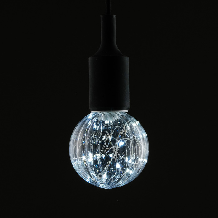 лампа светодиодная декоративная &quot;Шар&quot; G80, 105 х 80 мм, Е27, 3 Вт, 230 В, Белый