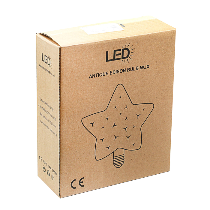 лампа светодиодная декоративная "Звезда" G120Star, 156 х 120 мм, Е27, 3 Вт, 230 В, Т-Белый