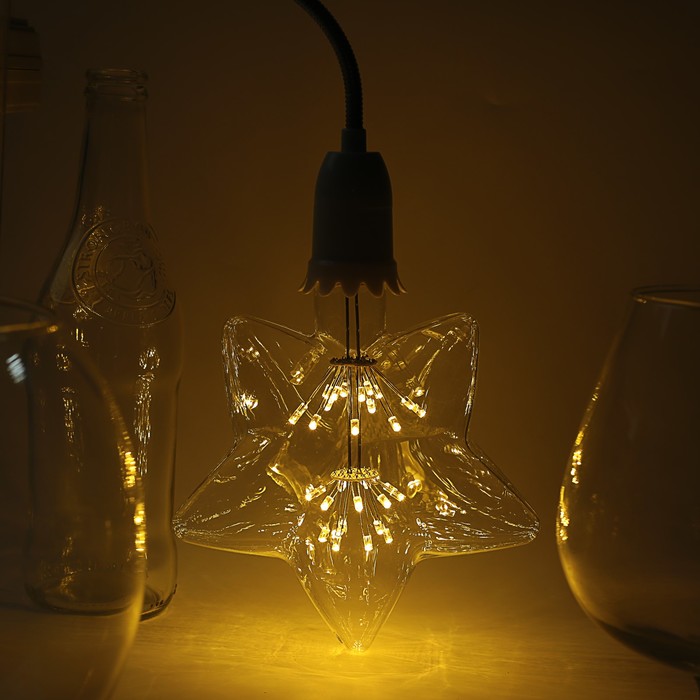 лампа светодиодная декоративная "Звезда" G120Star, 156 х 120 мм, Е27, 3 Вт, 230 В, Т-Белый