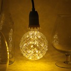 Лампа светодиодная декоративная "Шар граненый", G95, 3 Вт, E27, 135х95, теплый белый