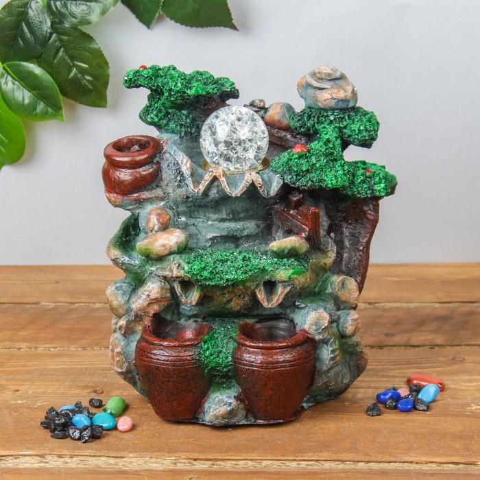 Фонтан "Два кувшина" 18х24 см (с подсветкой)