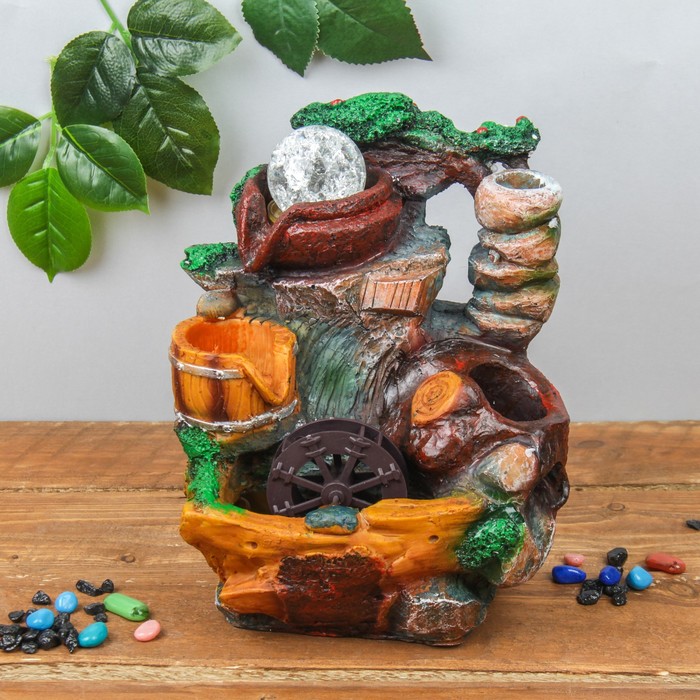 Фонтан "Колесо достатка" 18х25 см (с подсветкой)