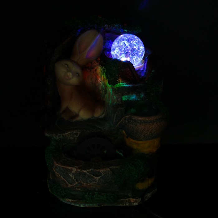 Фонтан "Зайчишка" 17х25 см (с подсветкой)