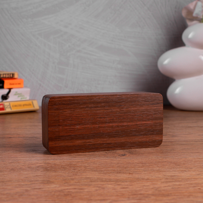 Часы настольные электронные, время, дата, температура, влажность, красн цифры, 15*7см