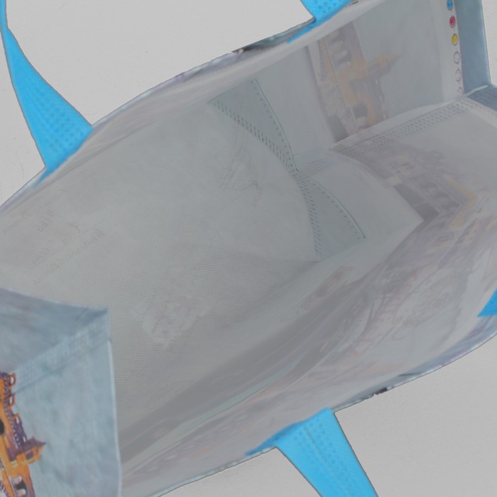 Сумка хозяйственная «Ретро», отдел без молнии, цвет голубой