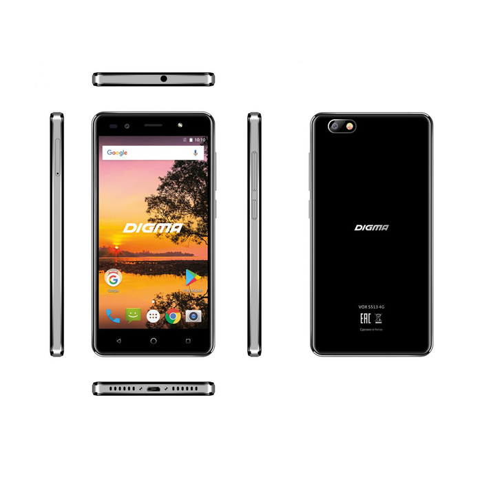 Смартфон Digma VOX S513 16Gb LTE Black 2sim, 5,0", черный