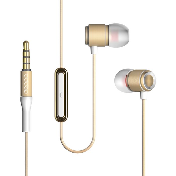 Гарнитура Deppa 44152 Stereo Alum Pro, цвет золото