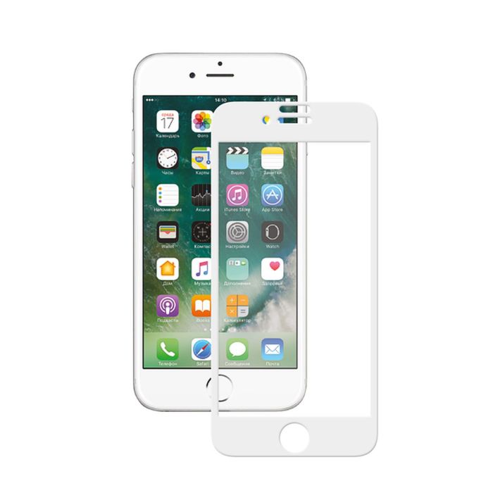 Защитное стекло DEPPA (62036) 3D для iPhone, 7 белое, 0,3мм