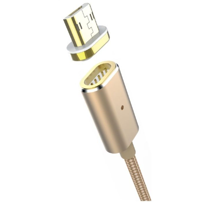 Кабель Partner (033506), магнитный штекер для micro USB, 1 м, нейлон