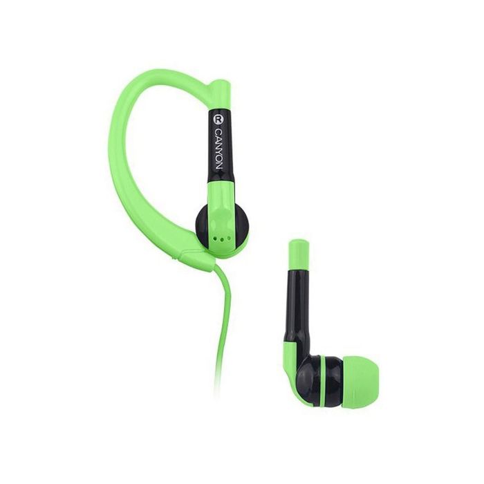 Гарнитура Canyon CNS-SEP1G sport, вкладыши вакуумные , зелёная