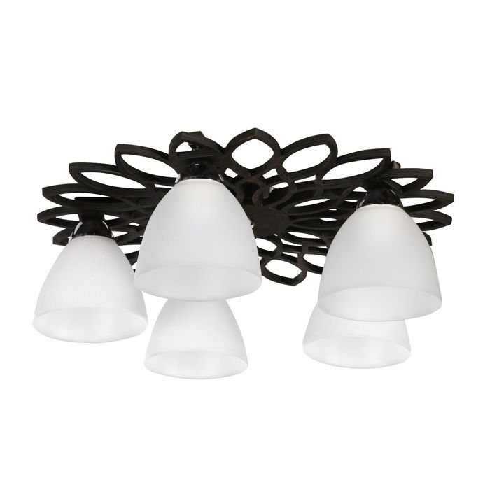 Люстра "Манро" 5 ламп Е27 60Вт махагон 50х50х20 см.