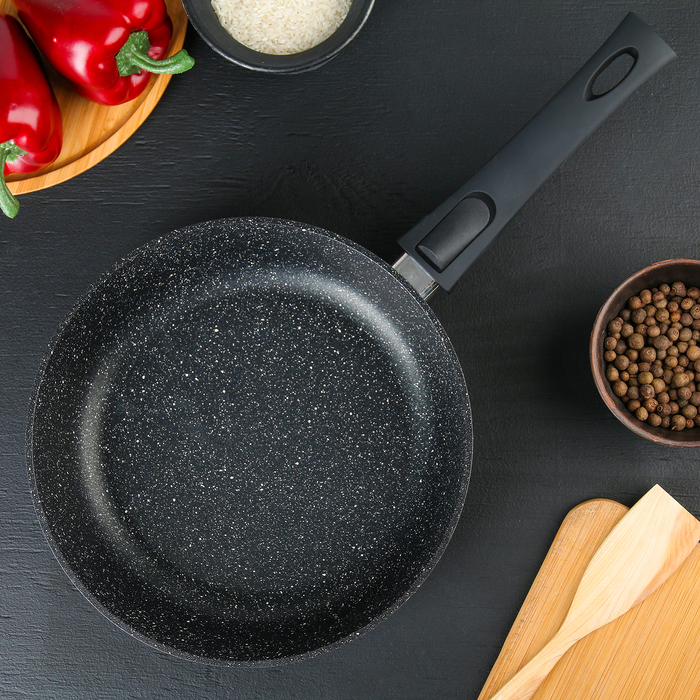 Сковорода Лайт Мрамор 24 см съемная ручка, АП