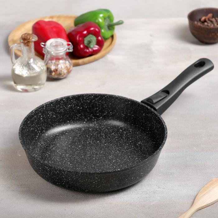 Сковорода Лайт Мрамор 26 см, АП, съемная ручка, АП