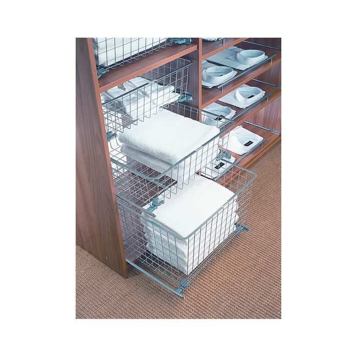 Корзина KOMANDOR, 500х500х320 мм, цвет мат. серебро