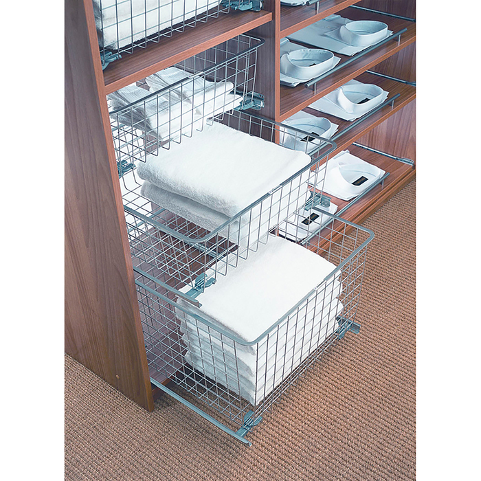 Корзина KOMANDOR, 400х600х320 мм, цвет мат. серебро