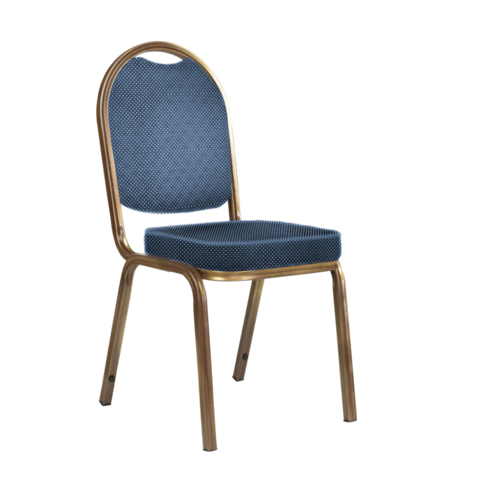 Банкетный стул "Азия" 20 мм, каркас бронза, обивка корона синяя
