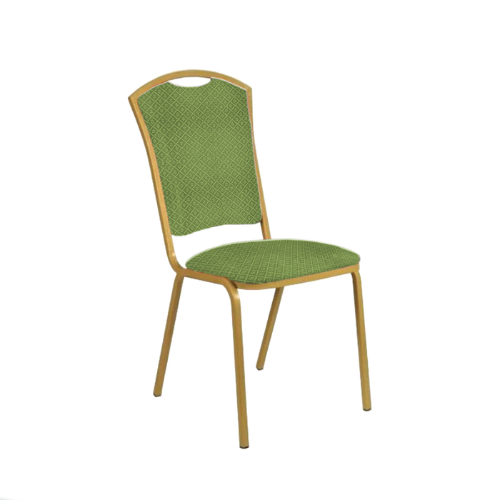 Банкетный стул "Патрик" 20 мм, каркас золото, обивка ромб салатовый