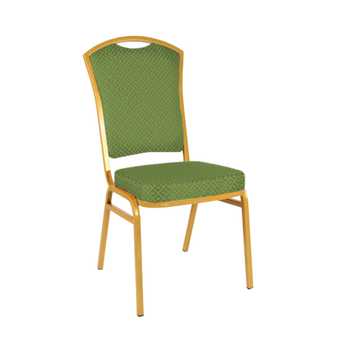 Банкетный стул "Патрик Лайт" 20 мм, каркас золото, обивка ромб салатовый