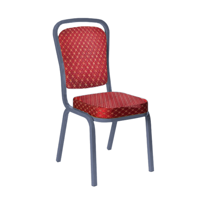 Банкетный стул "Дания" 25 мм, каркас титан, обивка виолетта бордовая