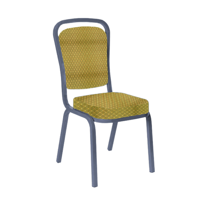 Банкетный стул "Дания" 25 мм, каркас титан, обивка виолетта салатовая