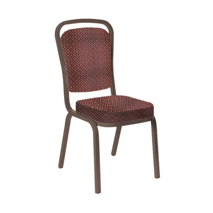 Банкетный стул "Дания" 25 мм, каркас коричневый, обивка ромб красный