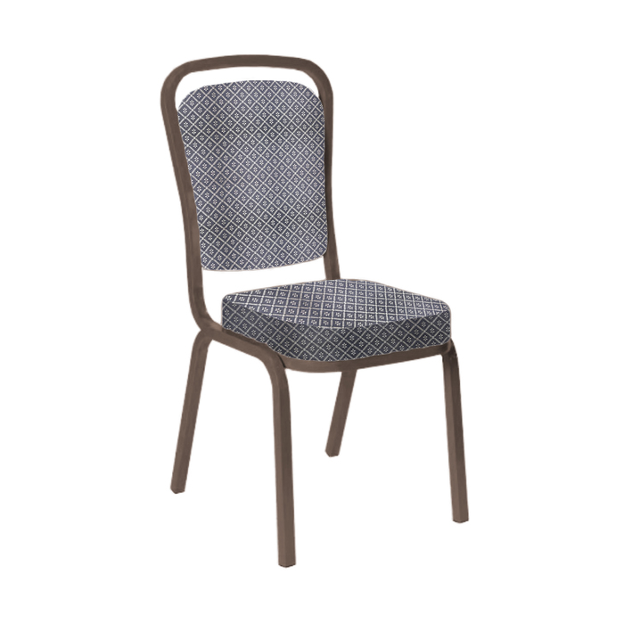 Банкетный стул "Дания" 25 мм, каркас коричневый, обивка ромб синий