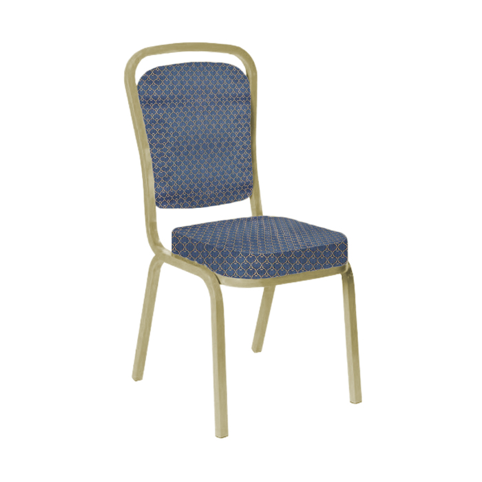 Банкетный стул "Дания" 25 мм, каркас шампань, обивка арш синий