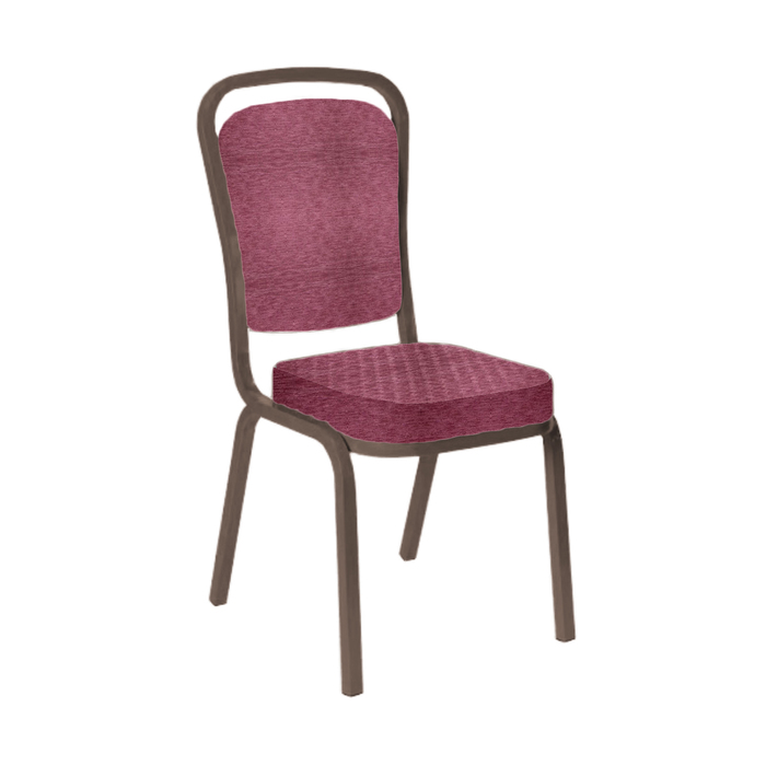 Банкетный стул "Дания" 25 мм, каркас красное дерево, обивка шенилл буро-малиновый