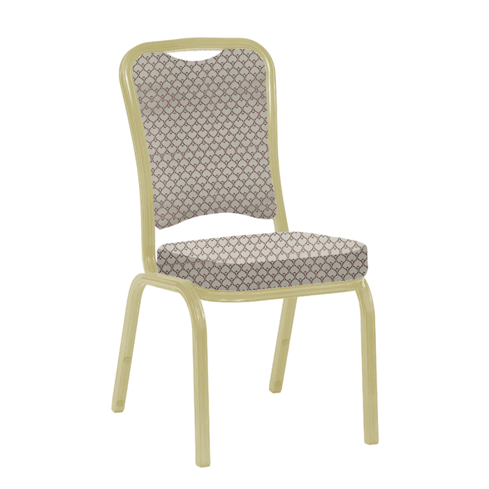 Банкетный стул "Сахара" 25 мм, каркас шампань, обивка арш бежево-красный