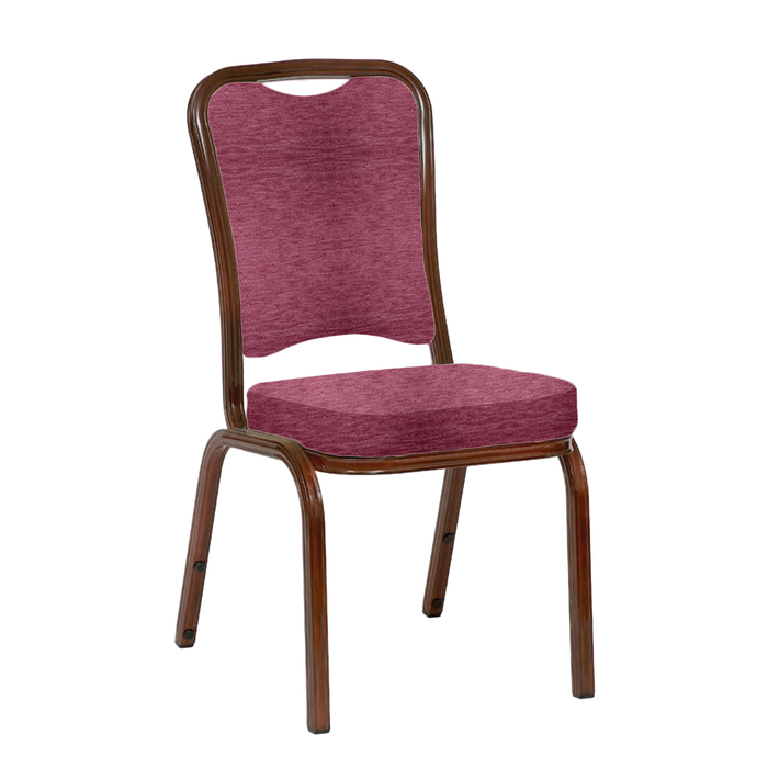 Банкетный стул "Сахара" 25 мм, каркас красное дерево, обивка шенилл буро-малиновый