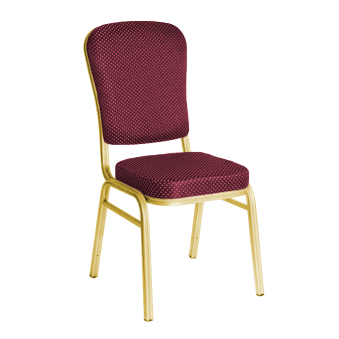 Банкетный стул "Боди" 25 мм, каркас золото, обивка корона красная
